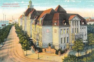Düsseldorfer Landeshaus an der Rheinallee - Grafik von 1921